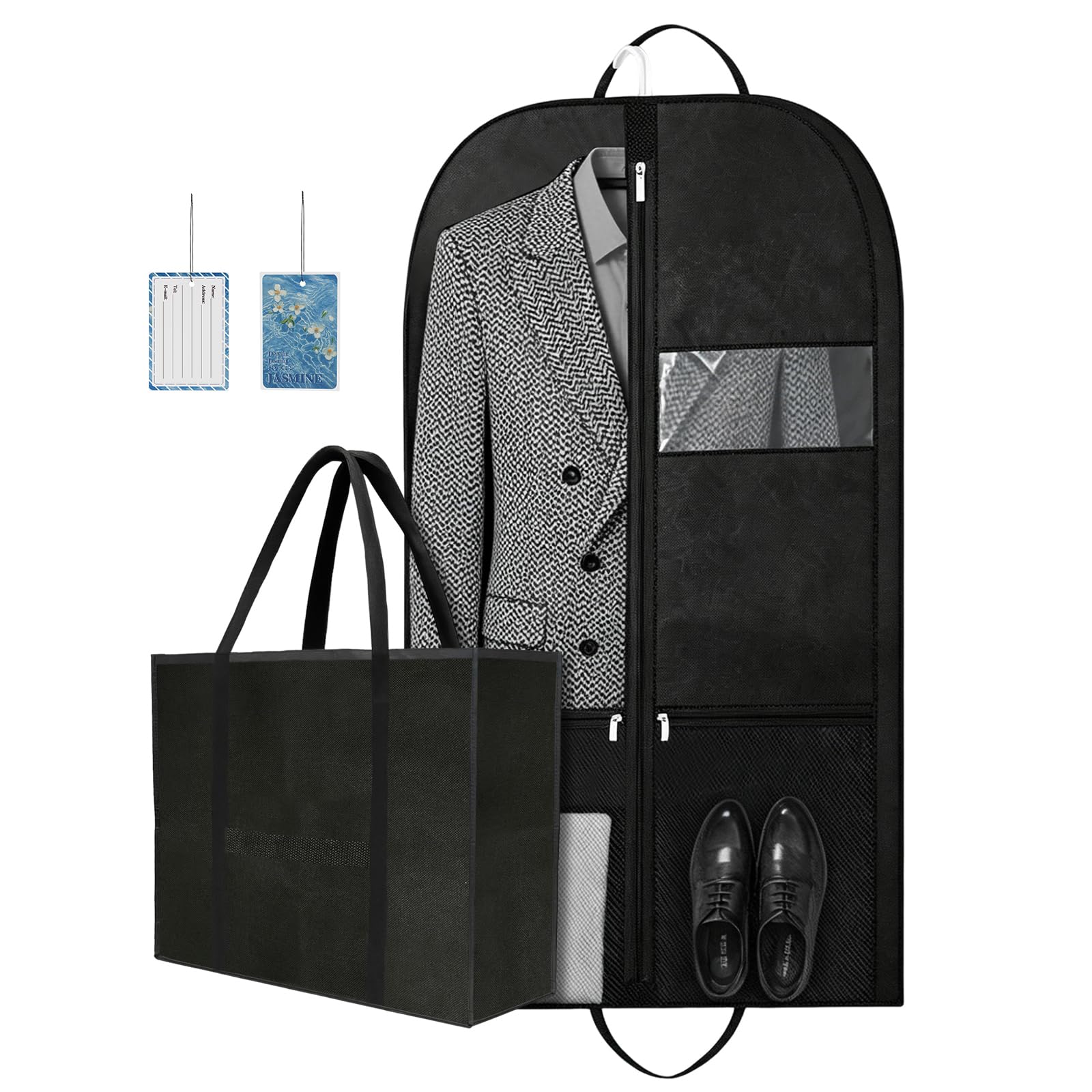 43" Garment Bag for Closet Storage, Travel Suit Cover for Hanging Clothes
