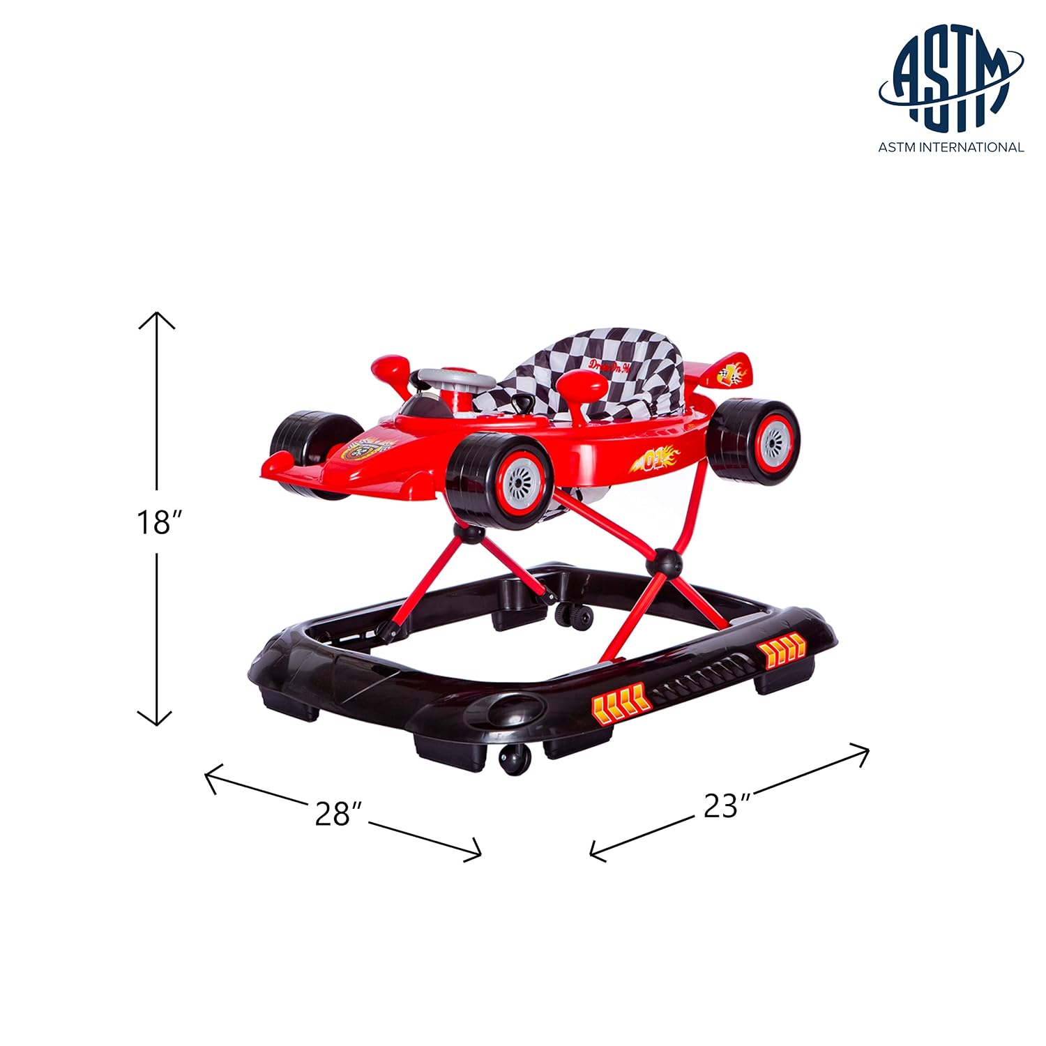 Dream On Me, Victory Lane Activity Walker, Red