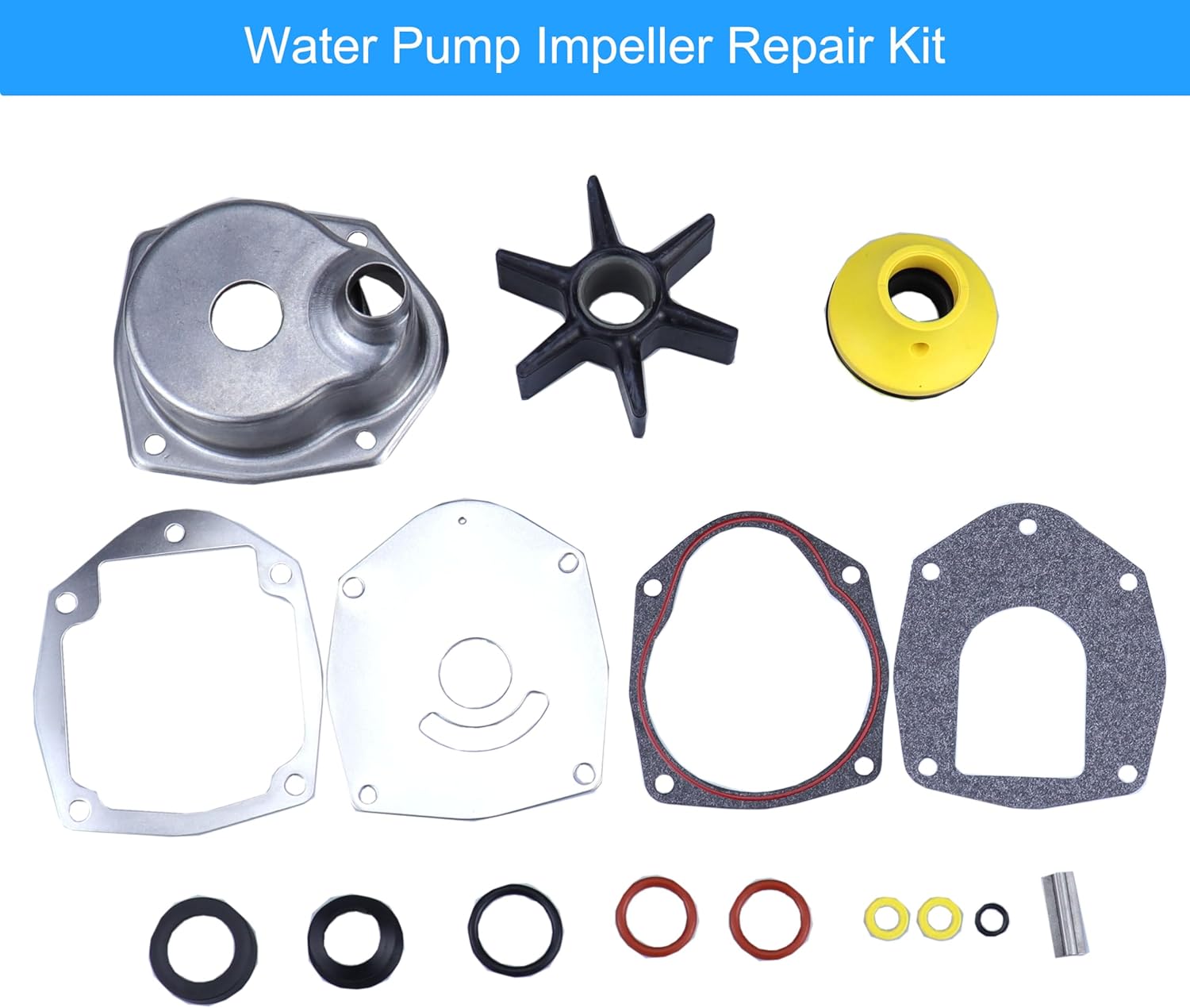 MOCW Water Pump Repair Kit Compatible with 1991-2021 Mercury MerCruiser Alpha 1 Gen 2 Drives 200HP 225HP 250HP Water Pump Impeller Kit Replace 817275A4 817275Q05 18-3147 47-43026-1, 47-43026-2
