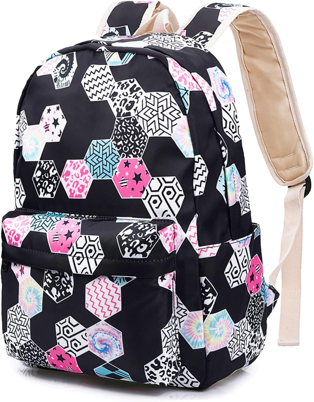 XinveenGeometry School Backpack Laptop Travel Shoulder Bags Water Resistant Casual Bag for College Hiking Camping Geometry
