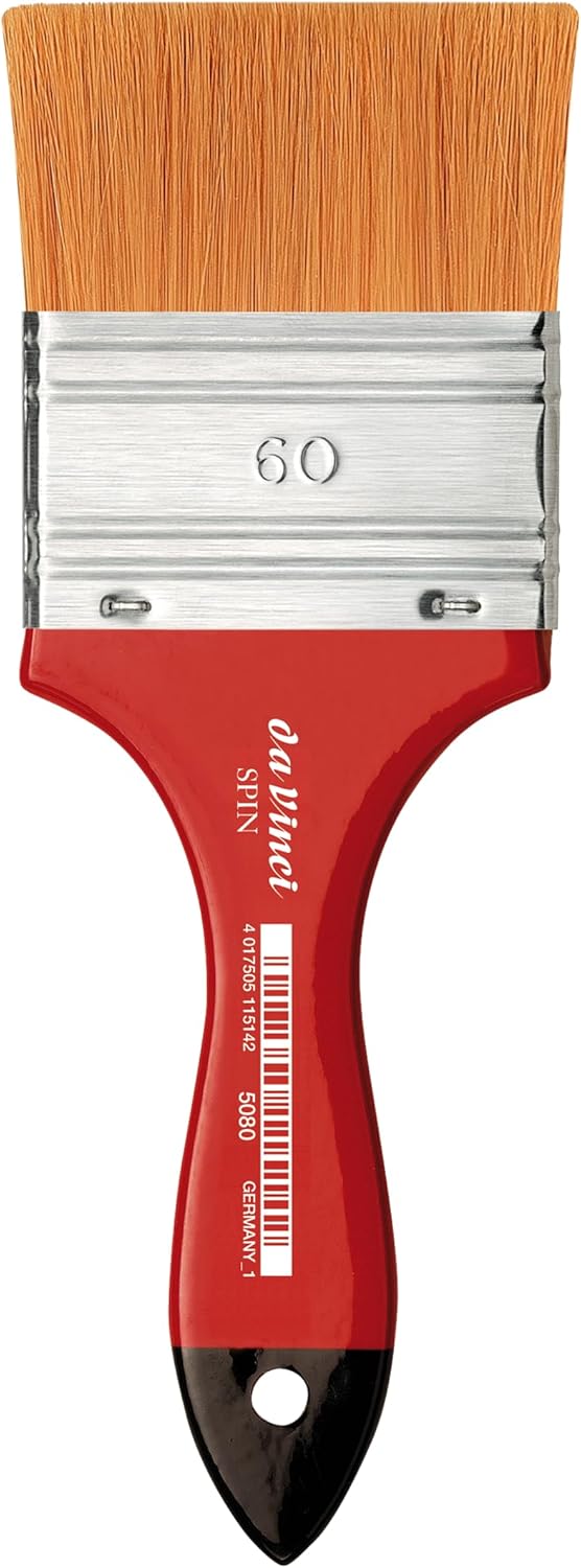 da Vinci Watercolor Series 5080 CosmoTop Spin Paint Brush, Wash Synthetic with Red Handle, Size 60 (5080-60)