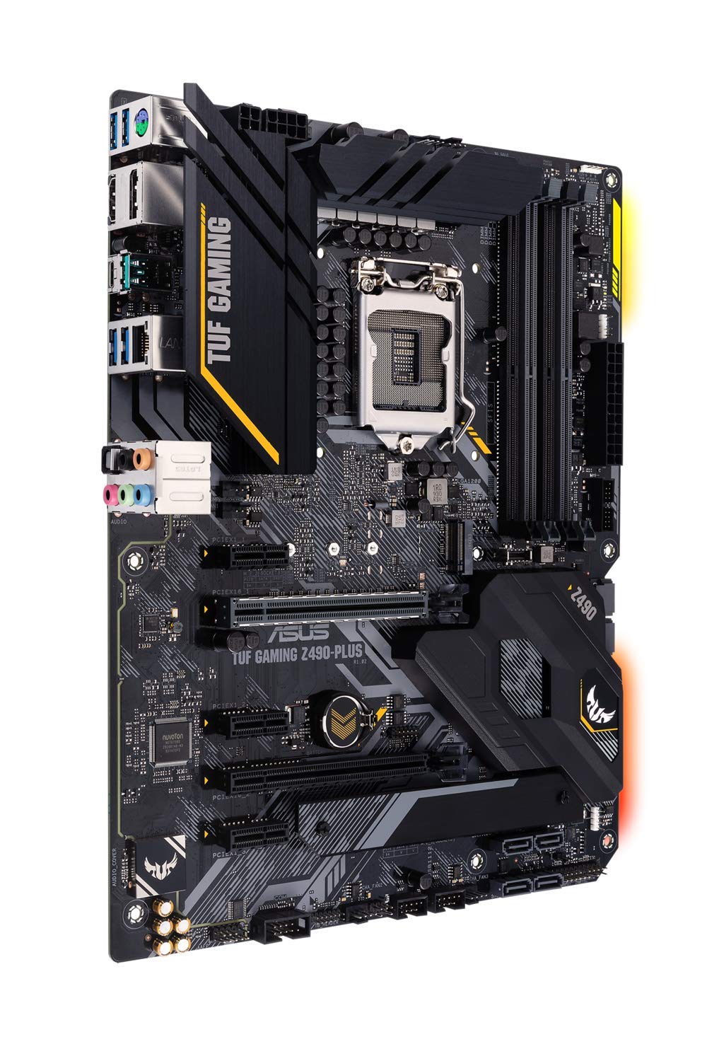 ASUS TUF Gaming Z490-PLUS, Scheda Madre Gaming Intel Z490 LGA 1200 ATX, M.2, 14 Fasi di Potenza DrMOS, LAN Intel 1 Gb, HDMI, DP, SATA 6 Gb, USB 3.2 Gen 2, Supporto Thunderbolt 3, RGB Aura Sync