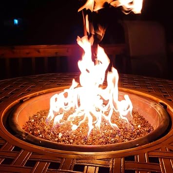 GASPRO Propane Fire Pit Burner 18 Inch Round with 1/2-Inch Air Mixer Valve Flex Gas Line with 2 Couplings 6FT Low-Pressure Propane Hose with Regulator User Manual