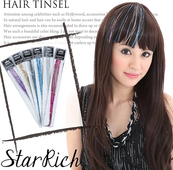 Amazon Co Jp ウィッグ Starrich スターリッチ ヘアティンセル パープル Ht Purple ファッション