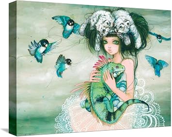 Stretched Canvas Print Iguana by Camilla DErrico, 16" x 12"