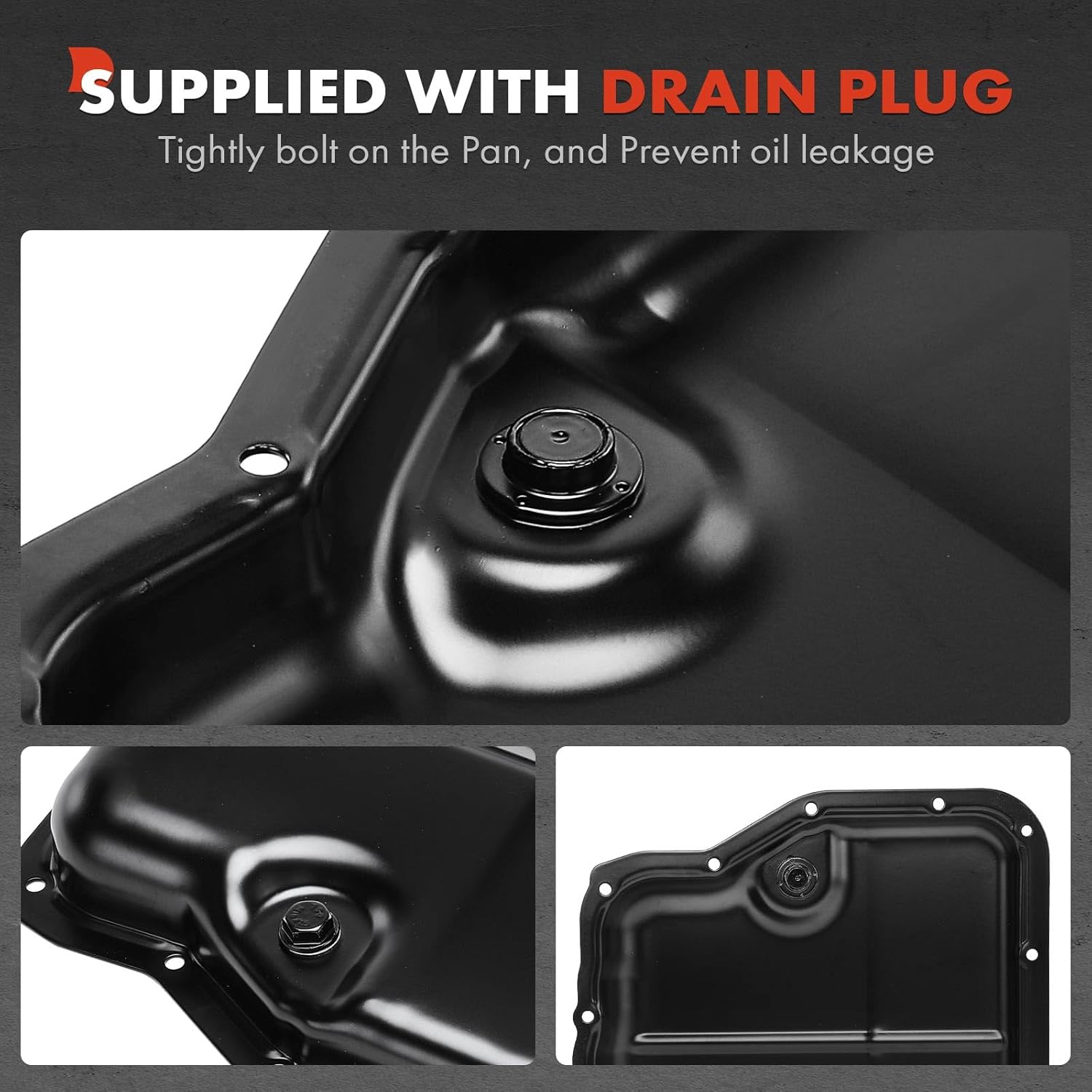 A-Premium Transmission Oil Pan with Drain Plug Compatible with Subaru Outback 2015-2021, Forester 2014-2018, Legacy 2015-2021, Ascent 2019-2021, WRX 2015-2020, 2.0L 2.4L 3.6L, Replaces 31225AA022
