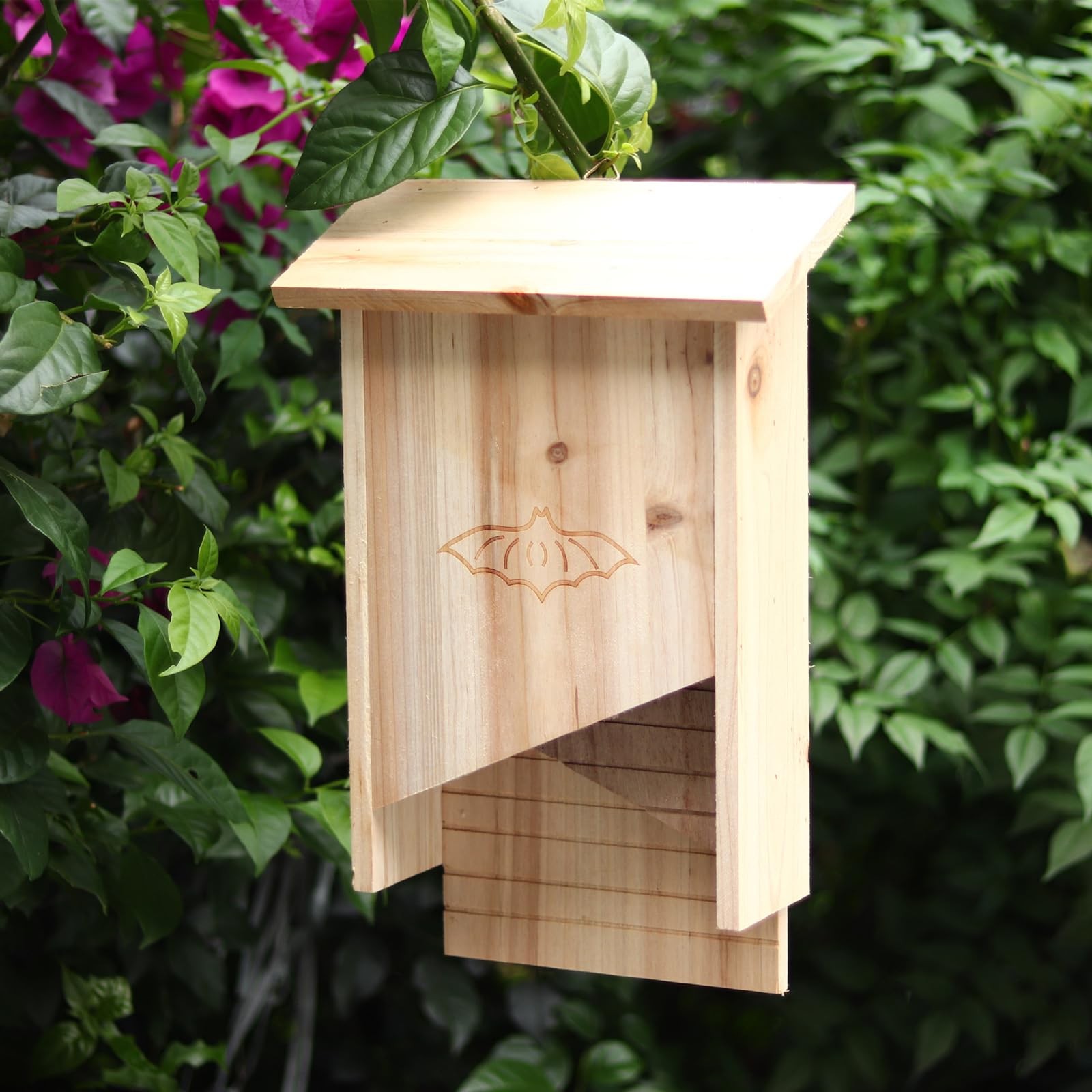 FOLODA Bat Box Classica Doppia Camera Bat House Fuori Bat Box per esterni Durevole e facile da installare Rifugio per pipistrelli