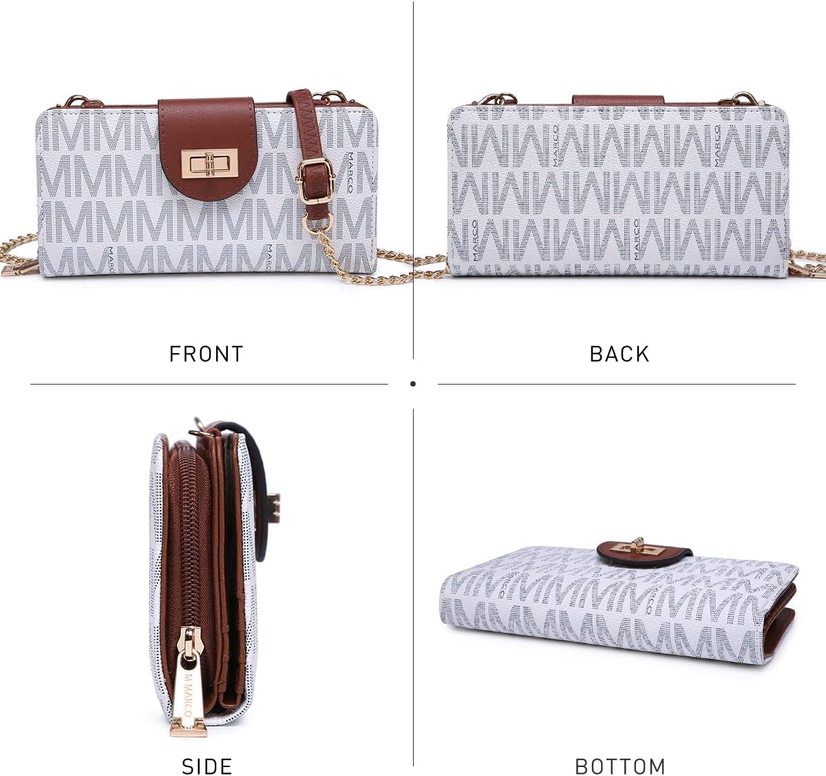 MKP COLLECTION Women Small Crossbody Shoulder Bag Zip Wallet Purse Handbags Clutch Credit Card Holder with Chain Strap - Image 6