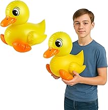 Inflatable 42cm Duck Pool Float – Fun Party Prop for Kids & Adults – Cute Photo Booth Accessory, Paddling Pool Toy– Perfect for Birthdays, Summer Parties & Themed Events (1)