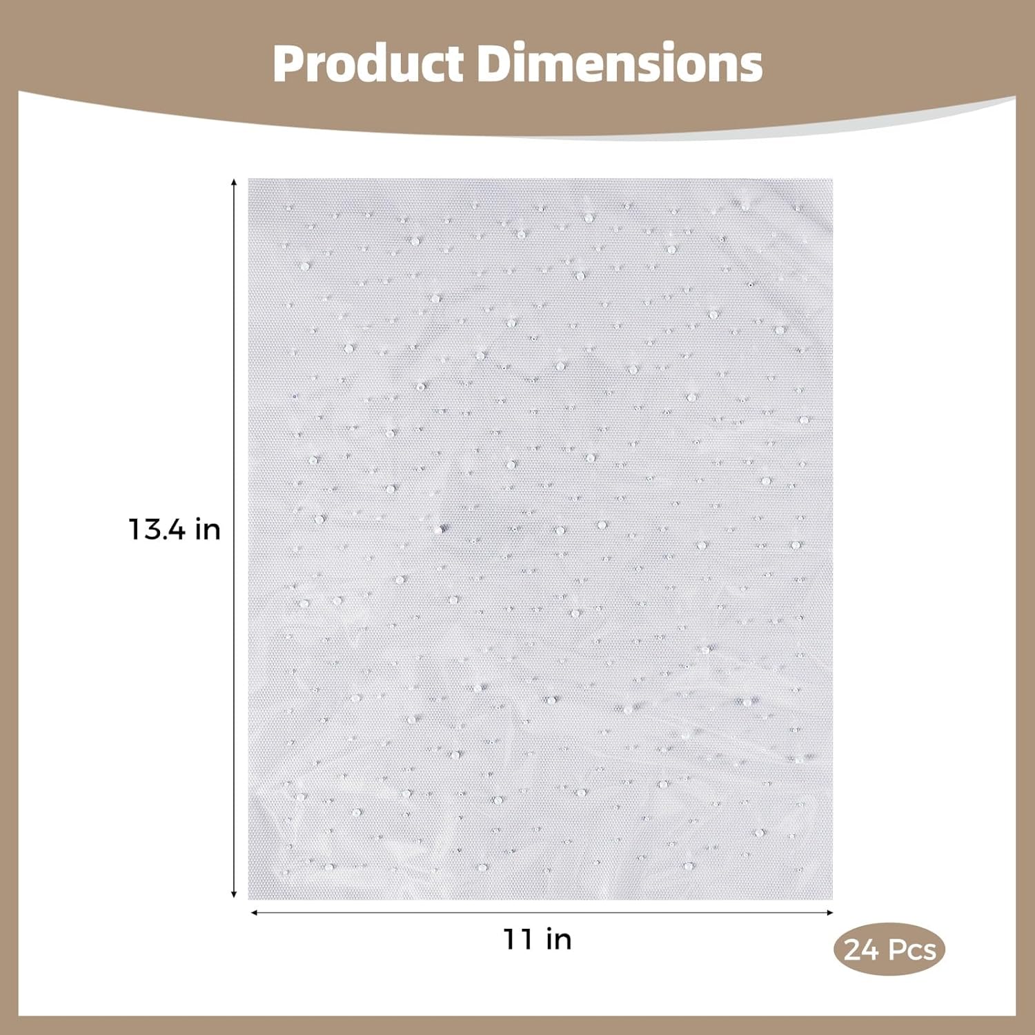 24 Pcs Iron-on Rhinestone Sheets, Glitter Hotfix Rhinestone Decals, White & AB Color Crystal Transfers for DIY, 13.4 x 11 in Hot Melt Patches for T-Shirts, Jackets, Bags, and Shoes