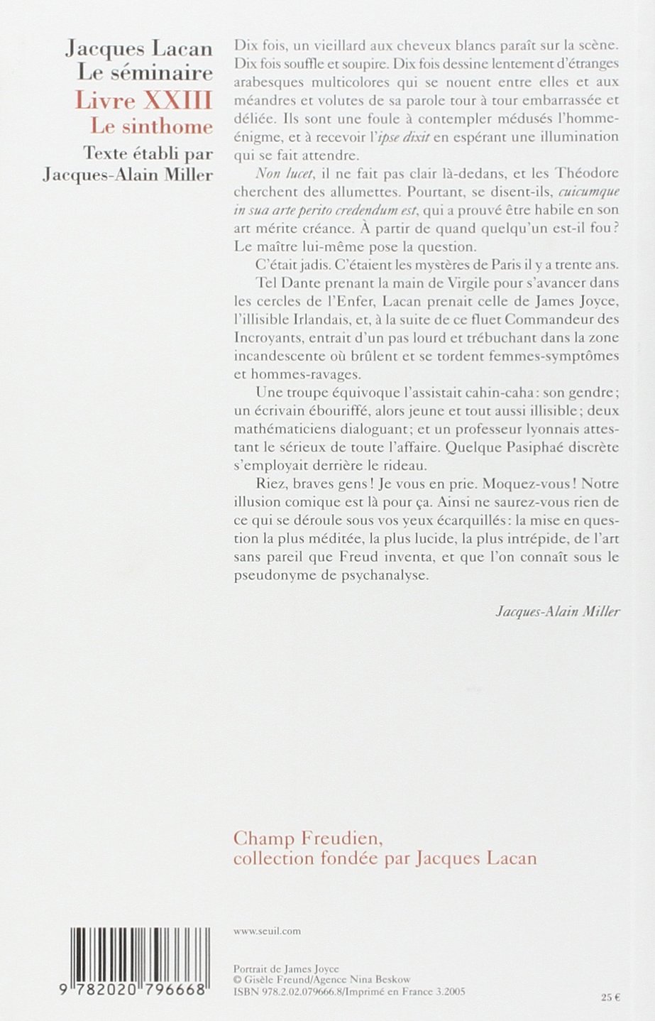 Le Séminaire: Livre 23, Le sinthome