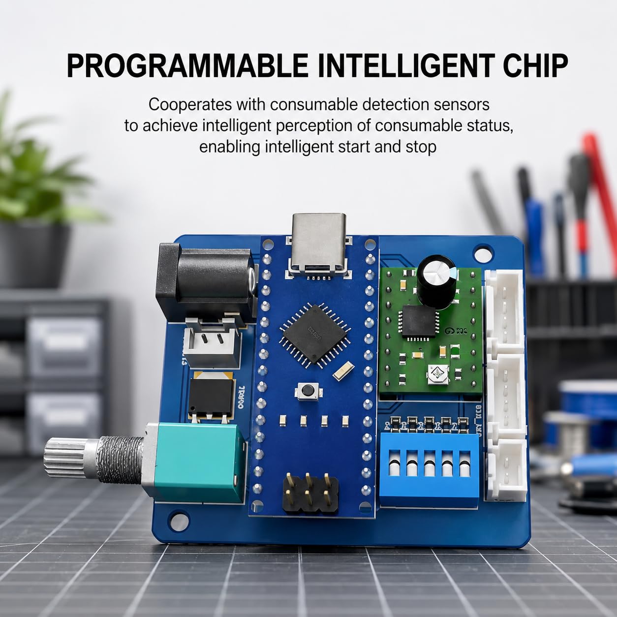 Máquina de bobinado de filamento 3D Industrial, Control Inteligente de Arranque/Parada, 1kg Capacidad de Carrete para PLA PETG ABS, bobinador eléctrico Compacto para Suministros de impresión 3D sin