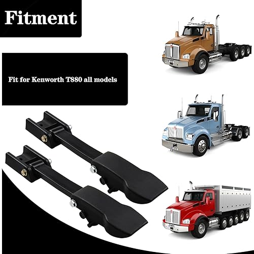 Miniatura 2 de Paquete de 2 pestillos de capó compatibles con Kenworth T880 (no incluye T880 2023), pestillo de capó para reemplazar L56-6048 L56-6033 HLK2509,