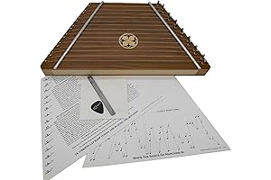 Elegant Walnut Lap Harp Adorned with Dogwood Flower Carving