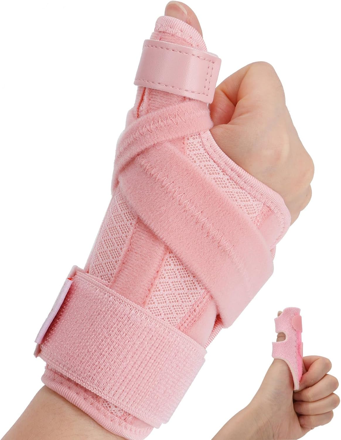 Thumb Brace Right Hand or Left Hand for Arthritis Pain and Support | 2 Pcs Set,Comfort Cool,Adjustable Trigger Thumb Splint, Compression Wrist Brace for De Quervains Tenosynovitis CMC Sprains