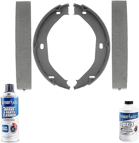 Detroit Axle - Kit de zapatas de freno semimetálicas traseras premium de repuesto para Jeep Grand Cherokee 1999 2000 2001 2002 2003 2004 - Juego de