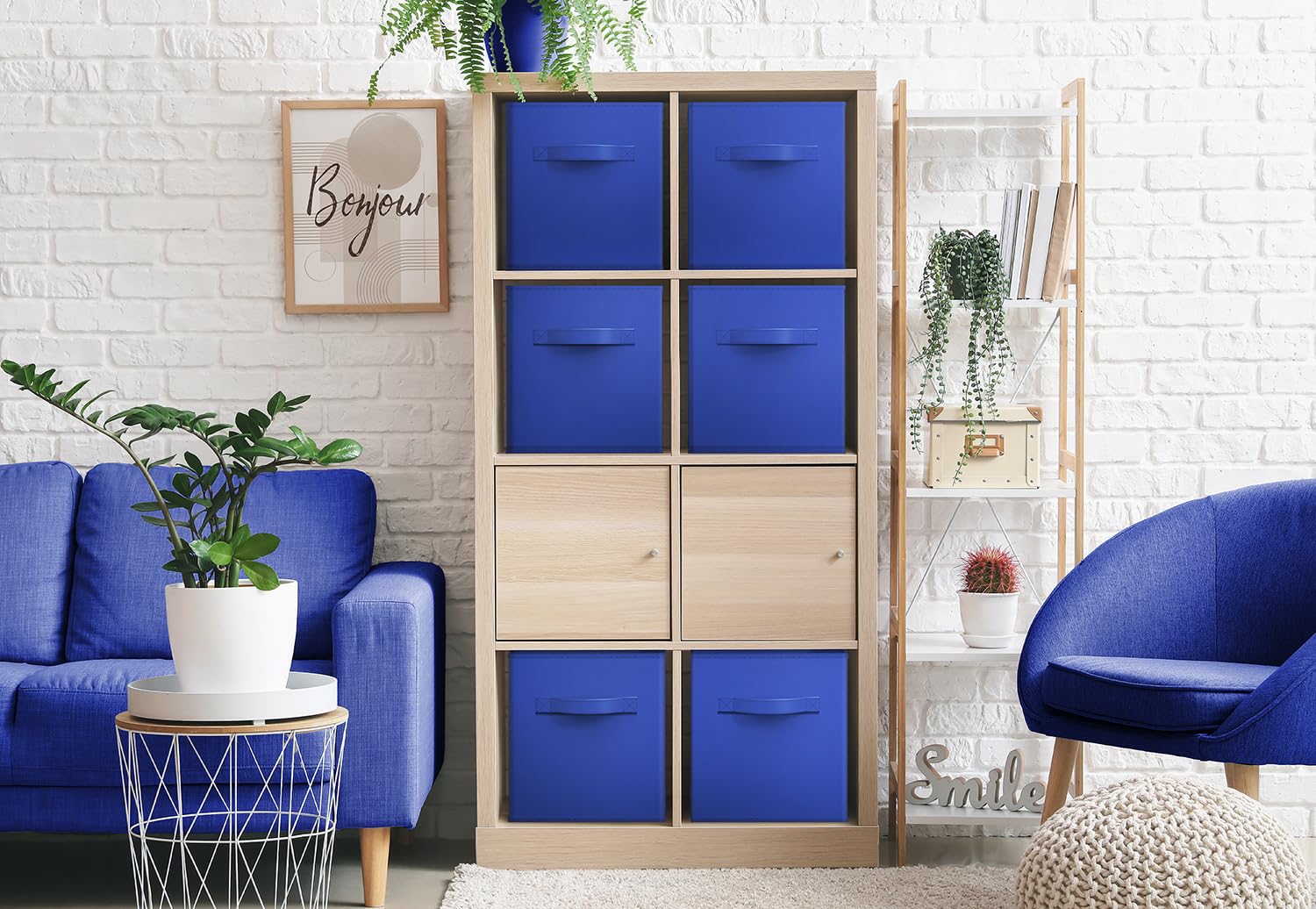 Snapklik.com : Sorbus Fabric Storage Cubes - 6 Foldable Storage Bins ...