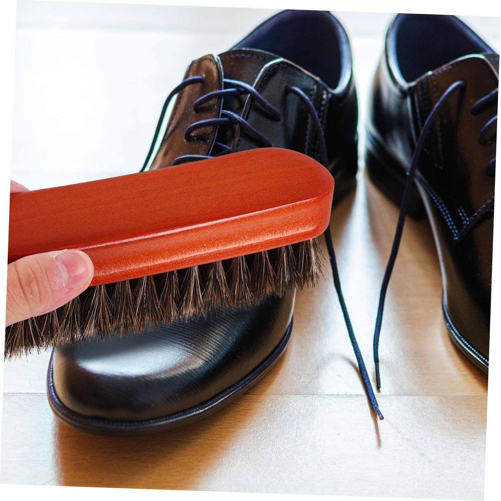 COLLBATH 5 Piezas Cepillo para los Zapatos Cepillo para Manchas de Ropa para Limpiar Zapatos Cleaning Brush Boar Bristle Brush Kit de betún para para lustrar