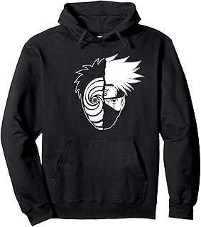 Naruto Shippuden Kakashi Tobi Split Face Pullover Hoodie