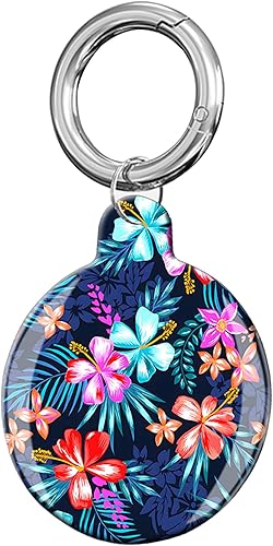 Miniatura 7 de Funda compatible con AirTag, bonita funda protectora con llavero de bucle para Airtag, resistente a los arañazos para cartera, equipaje, gato,