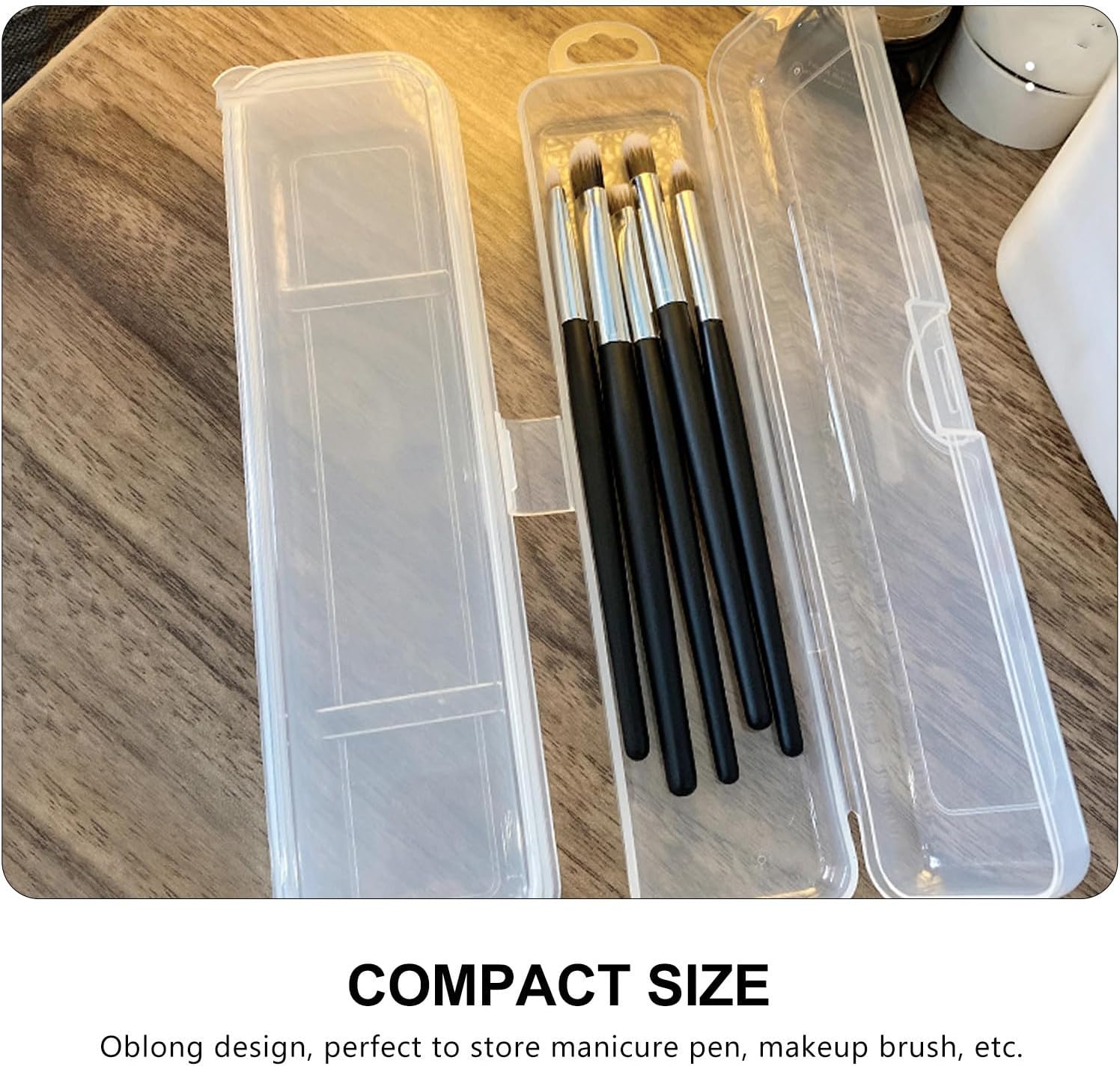 4pcs Oblong Storage Box Lid, Plastic Tool Holder for Manicure Pen