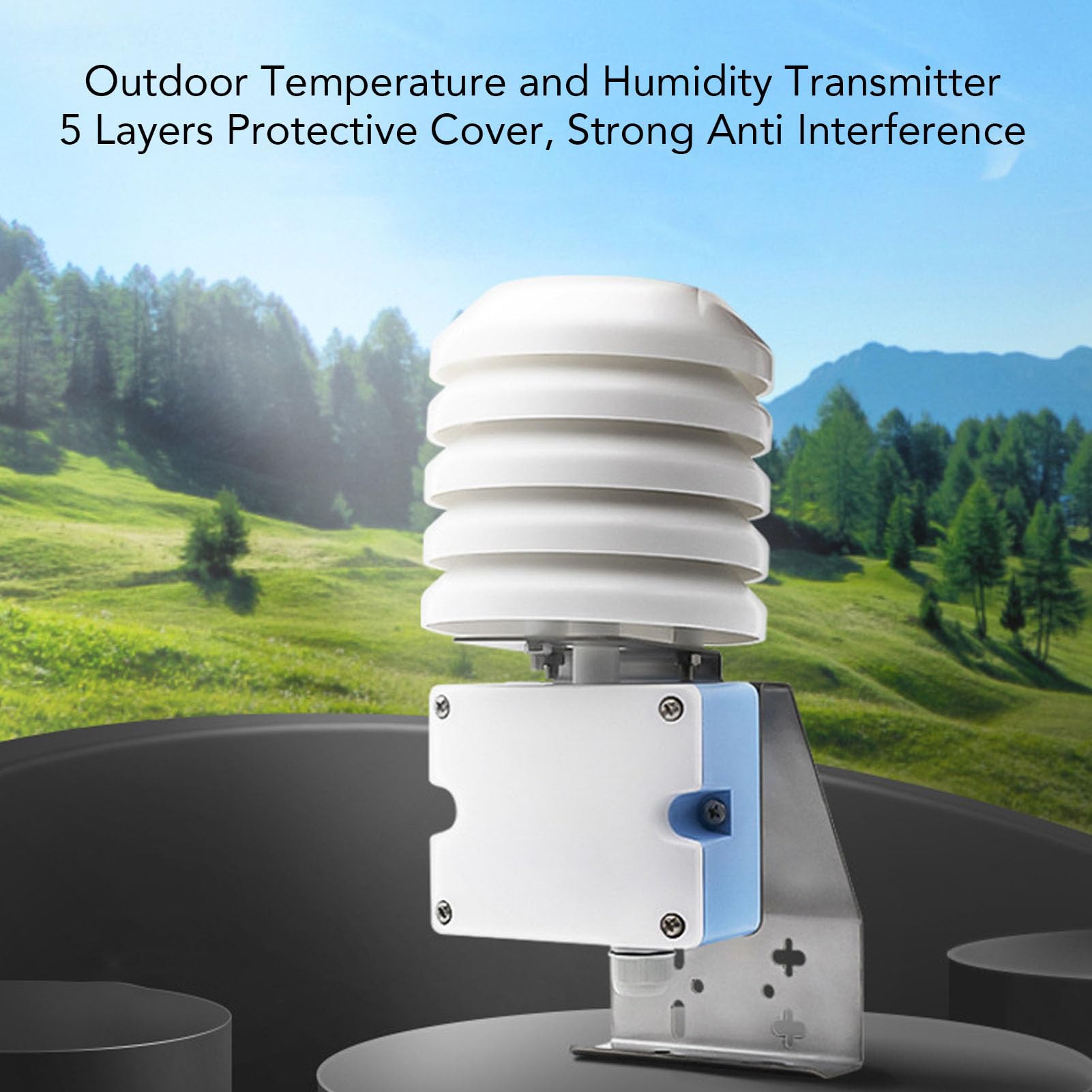 Sensore di umidità della Temperatura con Scatola a Feritoia Ad Alta Precisione per il Monitoraggio Esterno in Agricoltura e Meteorologia, Design Impermeabile IP65