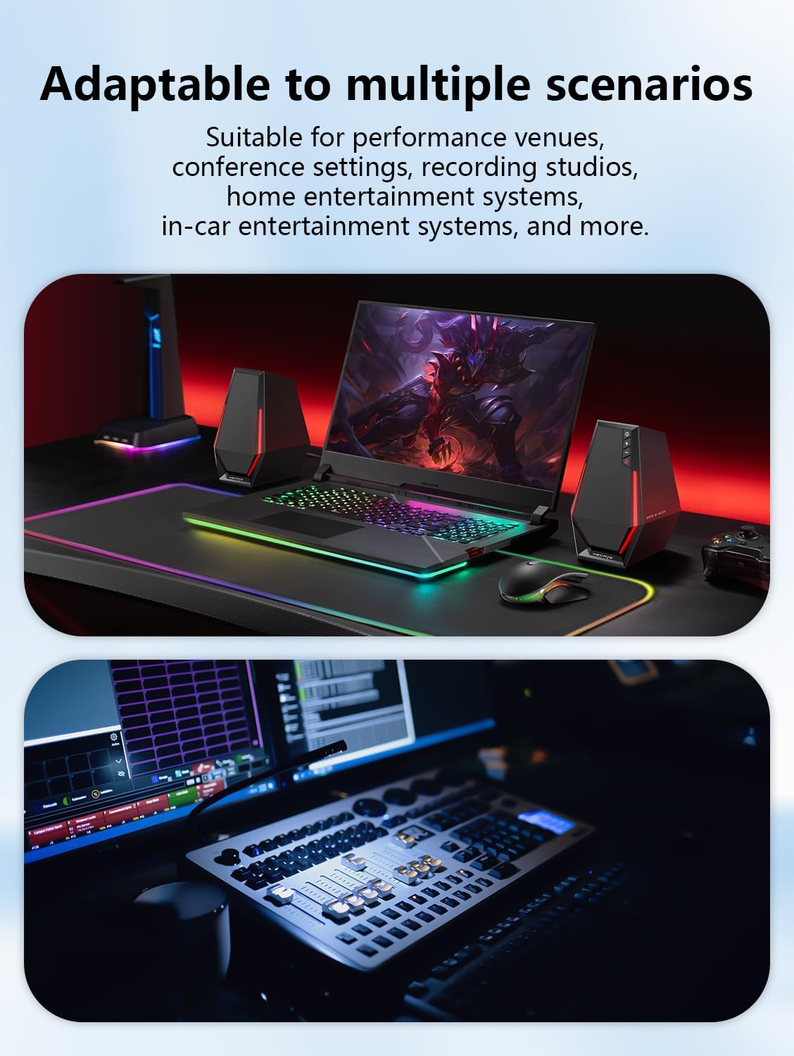 GINTOOYUN Audio Signal Isolator Multi Channel Canon 6.35mm High Impedance Output Input Isolator for Mixing Console, Broadcasting Vehicle, Director, Camera, etc (Audio Box)