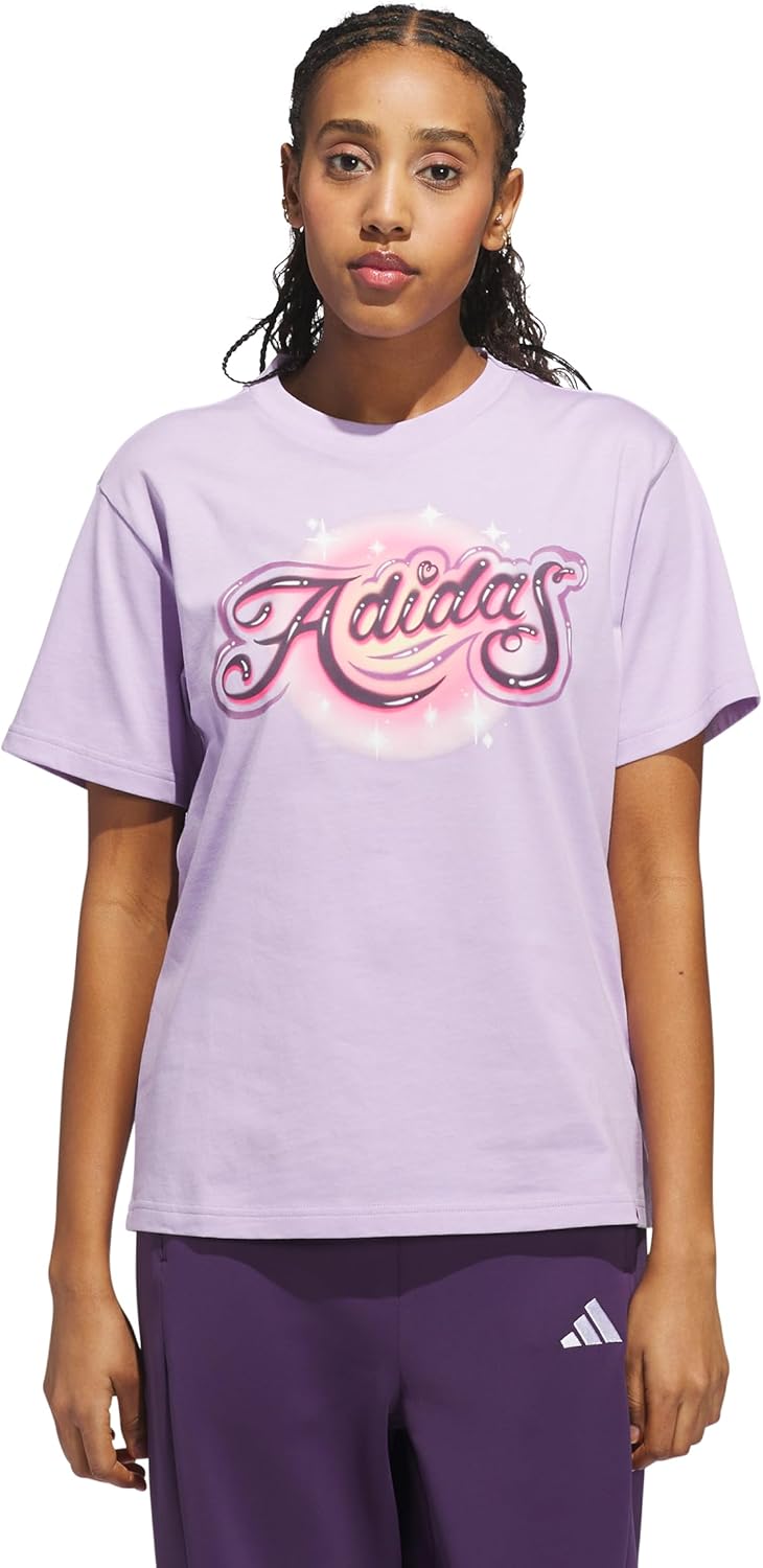 Adidas Womens Airbrushed Graphic T-Shirt