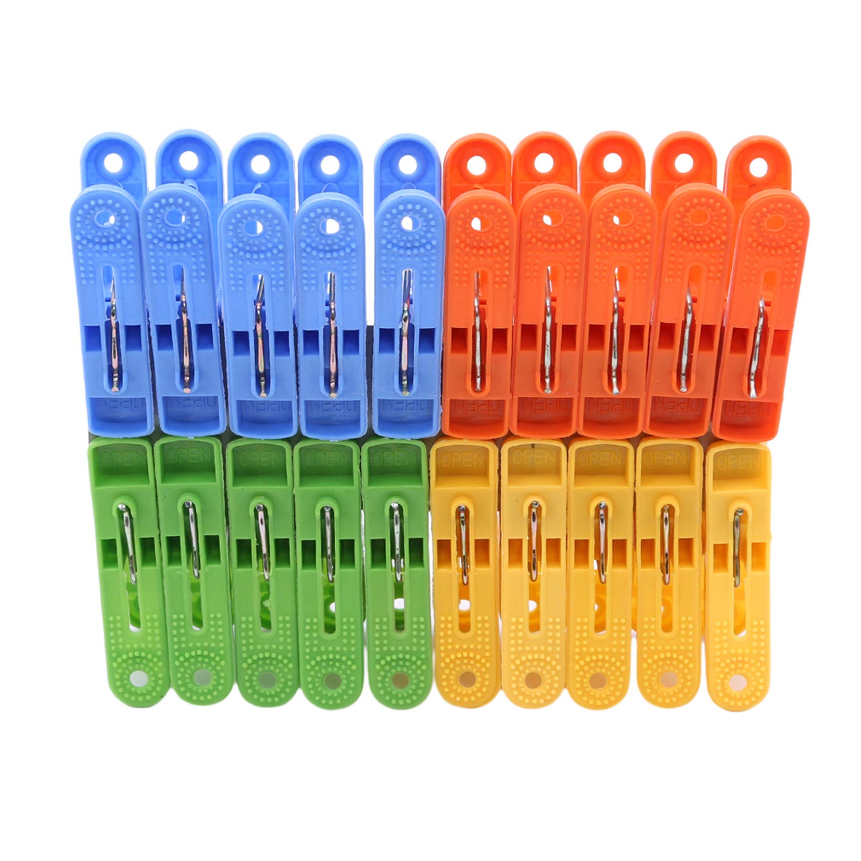 FEITeng Clothes Pegs Pack Of 20 Strong Plastic Laundry Clips For Washing Line Assorted Colour