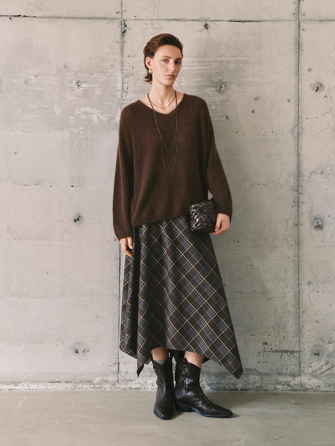 Women’s Cashmere-Silk Relaxed Fit Sweater, Soft Lightweight Crewneck Pullover Knit Top for Everyday Comfort - Image 3