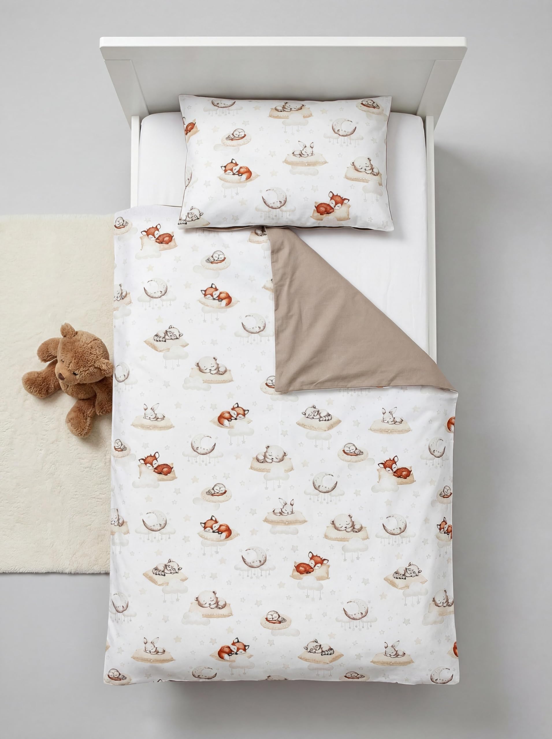 TupTam Juego de Ropa de Cama para Niños, de 2 Piezas., Conejo/Rosa/Lunares, 120x90 cm — view 136