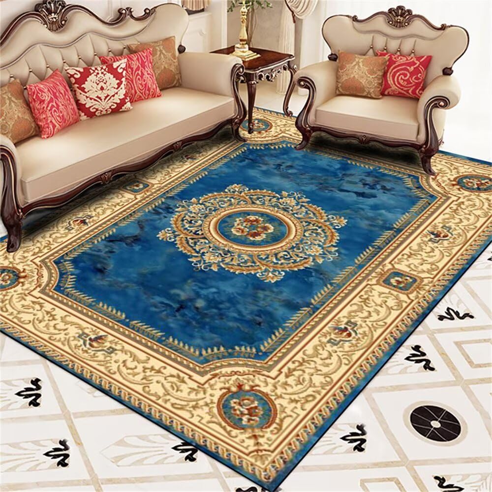 Tapis chambre adulte bleu pour créer un espace floral doux et cosy