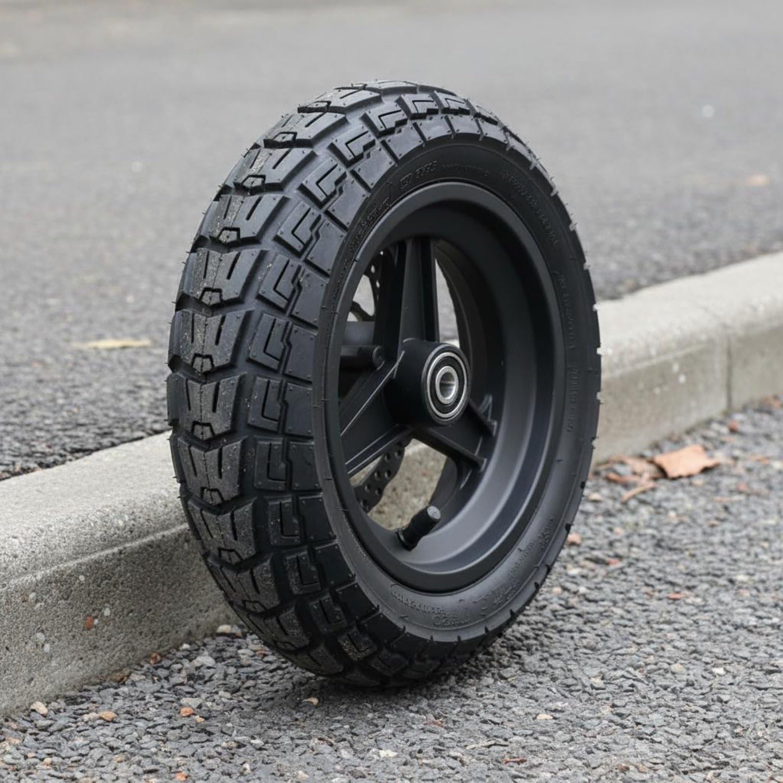 Ruota Monopattino Elettrico Ruota Anteriore Completa Cerchio Mozzo Tubeless Pneumatica Spessa Presa Trattrice in Alluminio Lega Gomma Adatta a Pendolari Tragitti Urbani Spostamenti