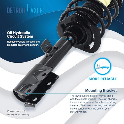 Miniatura 603 de Detroit Axle - Kit de brazos de control delanteros de 8 piezas para Dodge Ram 1500 2006-2008 5-Lug, 2 brazos de control superiores con rótulas, 4