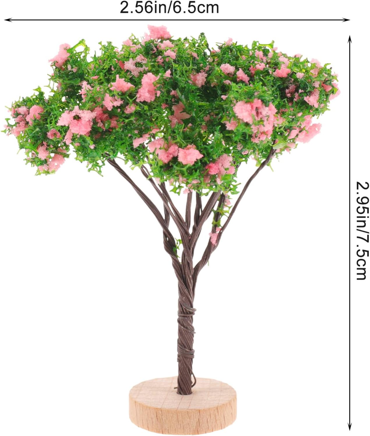 4Pcs Miniature Tree Models Plastic Simulation Trees for Miniature Scenery Sand Table Accessories Architectural Models and DIY Landscape Decoration