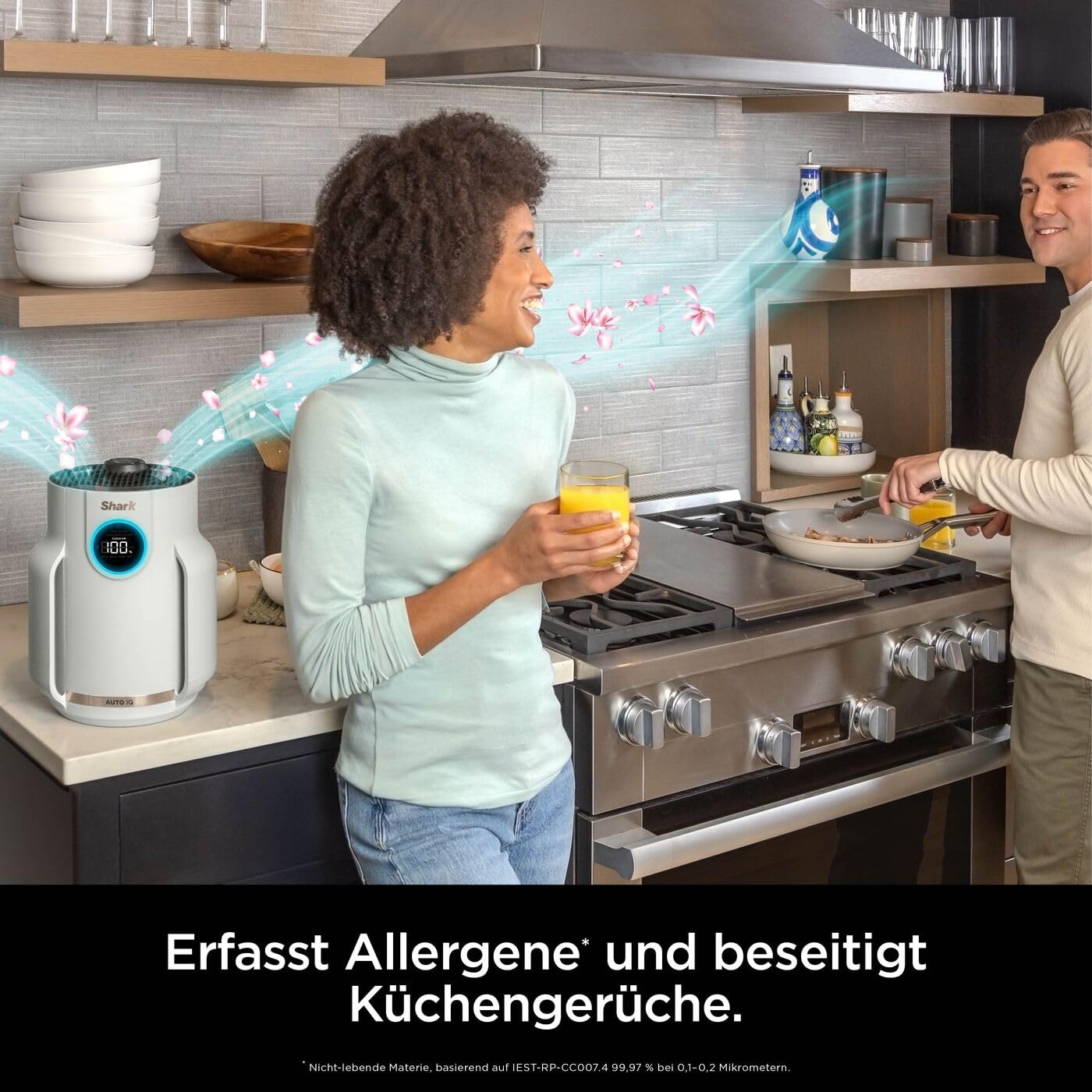 Shark NeverChange Luftreiniger für Allergiker, 23 m² Raumabdeckung, bis zu 5 Jahre, kompakter Luftfilter, HEPA-Filter, fängt 99,97% der Allergene wie Staub ein, leise, LED-Display, Dove HP072EU