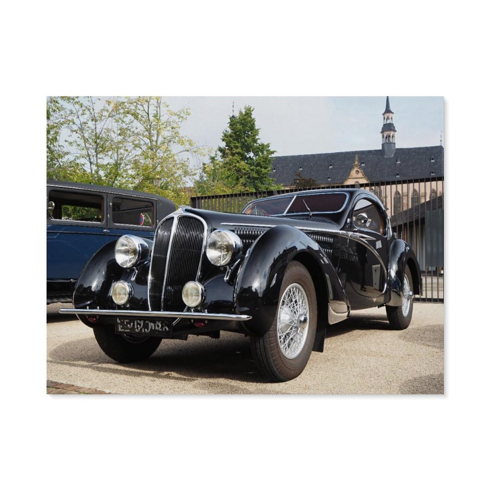 Jigsaw Puzzle 1000 Piece，Black vintage car，Paper Jigsaw Puzzle for Kids Adult, Puzzle Game Toys Gift for Wall Decoration（38x26cm）-AH15