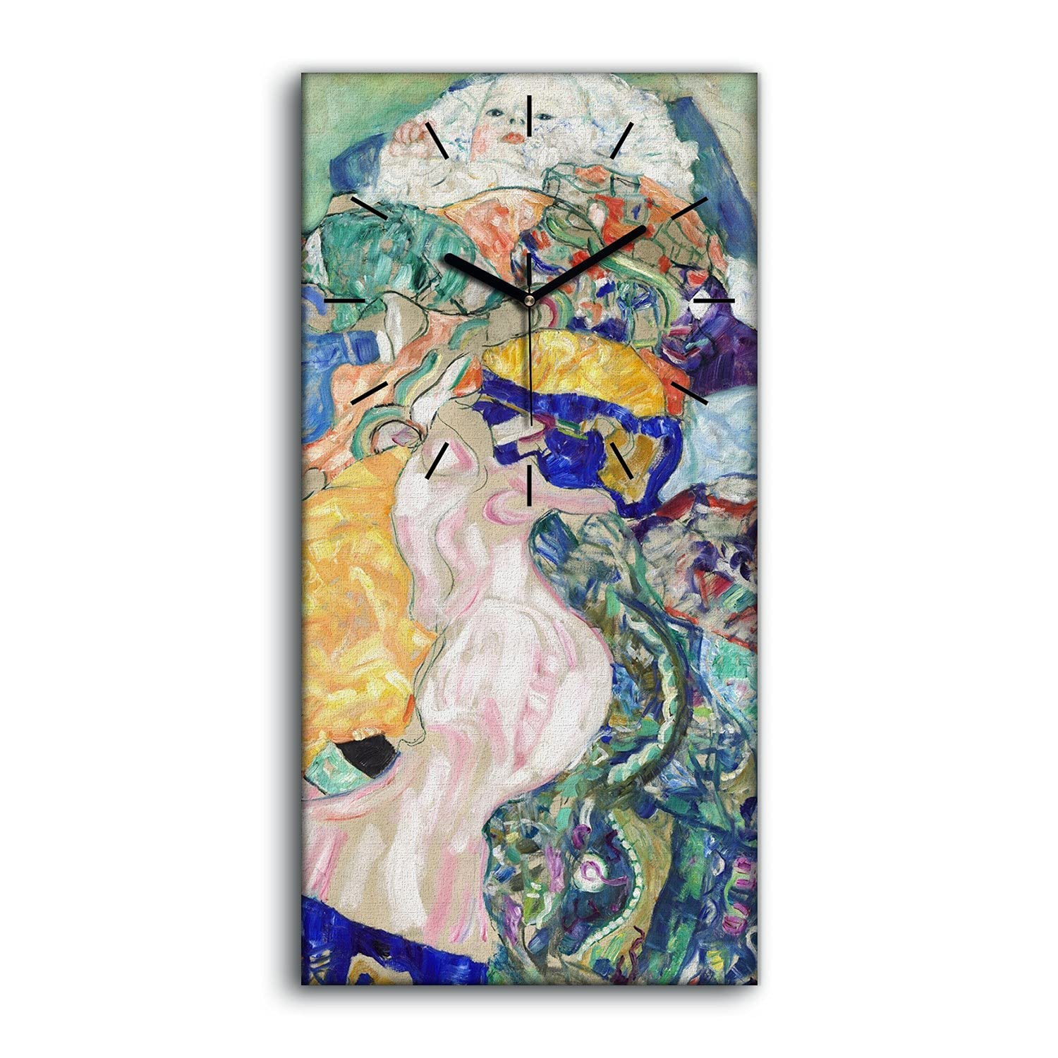 Horloge sur toile ne pas tic tac en silence pour chambre de bébé Coloray