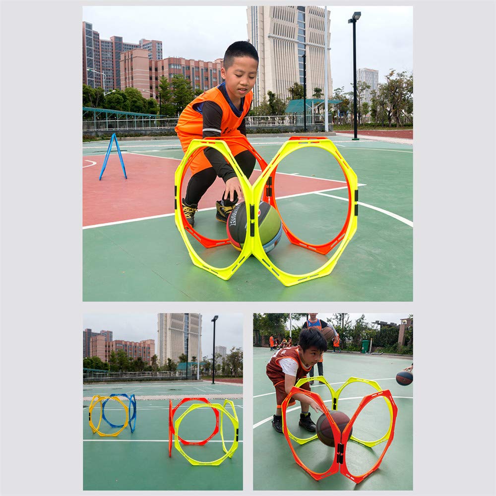 Cerchi di agilità di velocità 8PC, Anelli di velocità Sportivi, agilità di velocità Esagonale con Borsa per Il Trasporto, per Calcio Tennis Calcio Pallacanestro Allenamento di velocità
