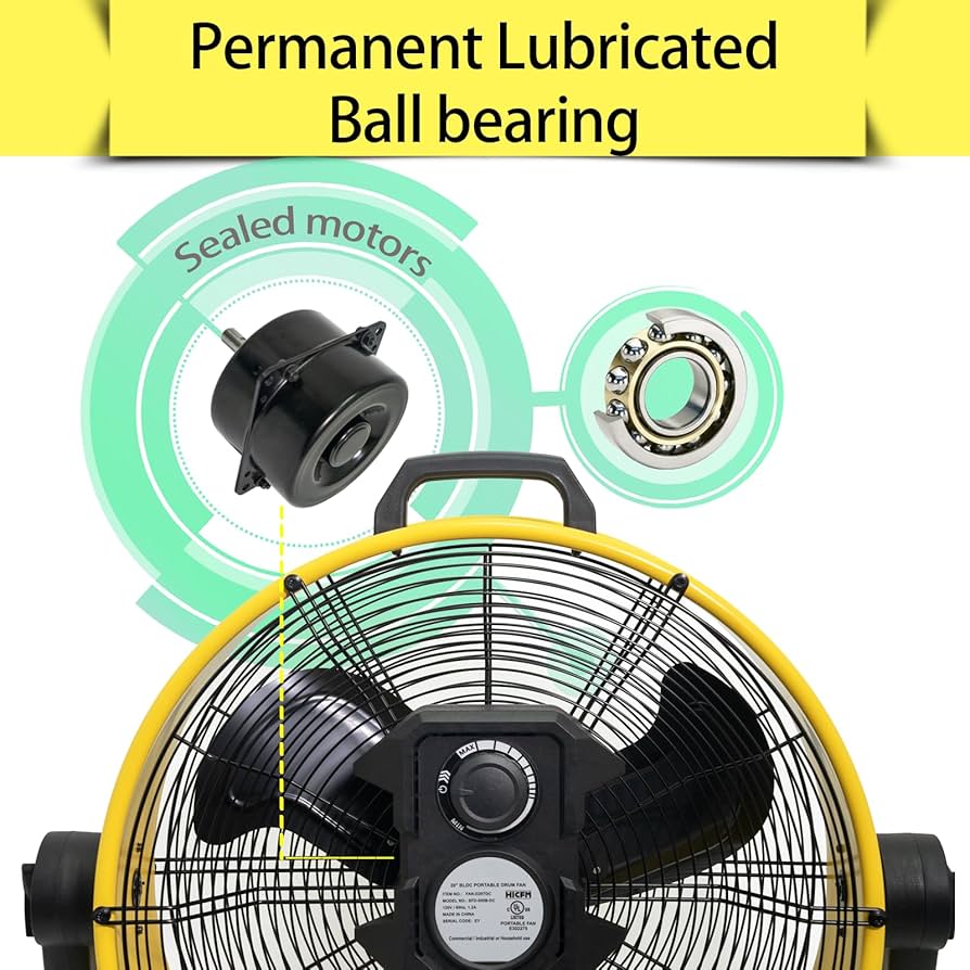 Amazon.com: HiCFM 20 inch DC Motor Drum Fan, 6100 CFM High