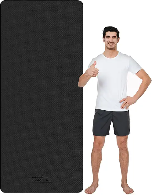 CAMBIVO Extra Long Wide Yoga Mat - 213x81cm TPE Non-Slip Fitness Mat