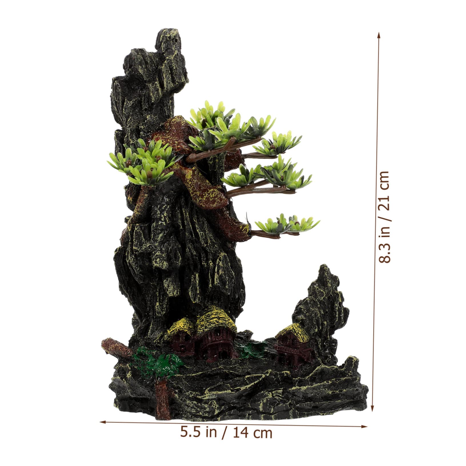 Árbol de Resina Decorativo para Terrario de Reptiles Rama Estable y Resistente Adecuado para Hábitat de Ranas y Tanque de Reptiles