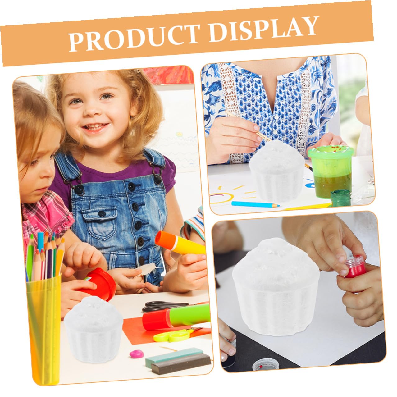 PRETYZOOM 5 pièces Lot de Modèles de Gâteaux Mousse Réutilisables Cupcakes DIY Légers et Rigides pour Décoration et Entraînement Créatif Accessoires Manuels pour Présentation