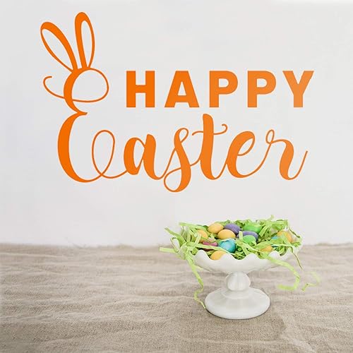 Calcomanía de vinilo para pared del día de Pascua, feliz Pascua, 15 x 23 pulgadas, Resurrección, domingo, pascha, vacaciones, iglesia, hogar, sala