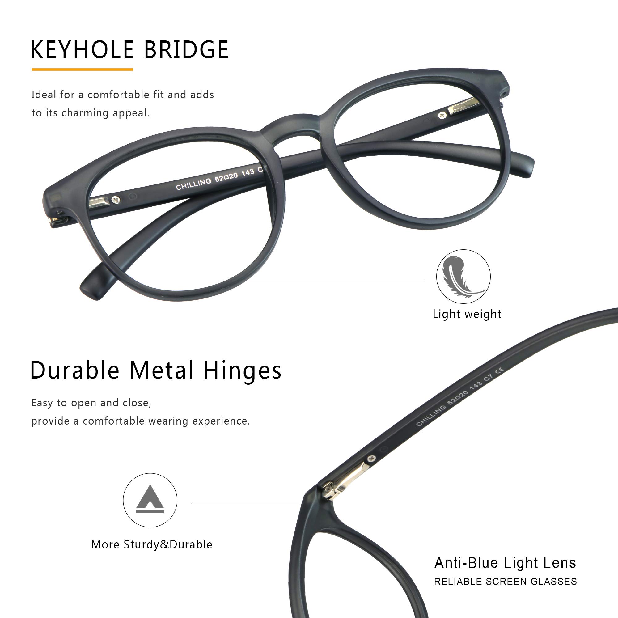 Blaulichtblockierende Brille, 3 Stück, Computer-Lesebrille für Männer und Frauen, gegen Ermüdung der Augen und Blendung