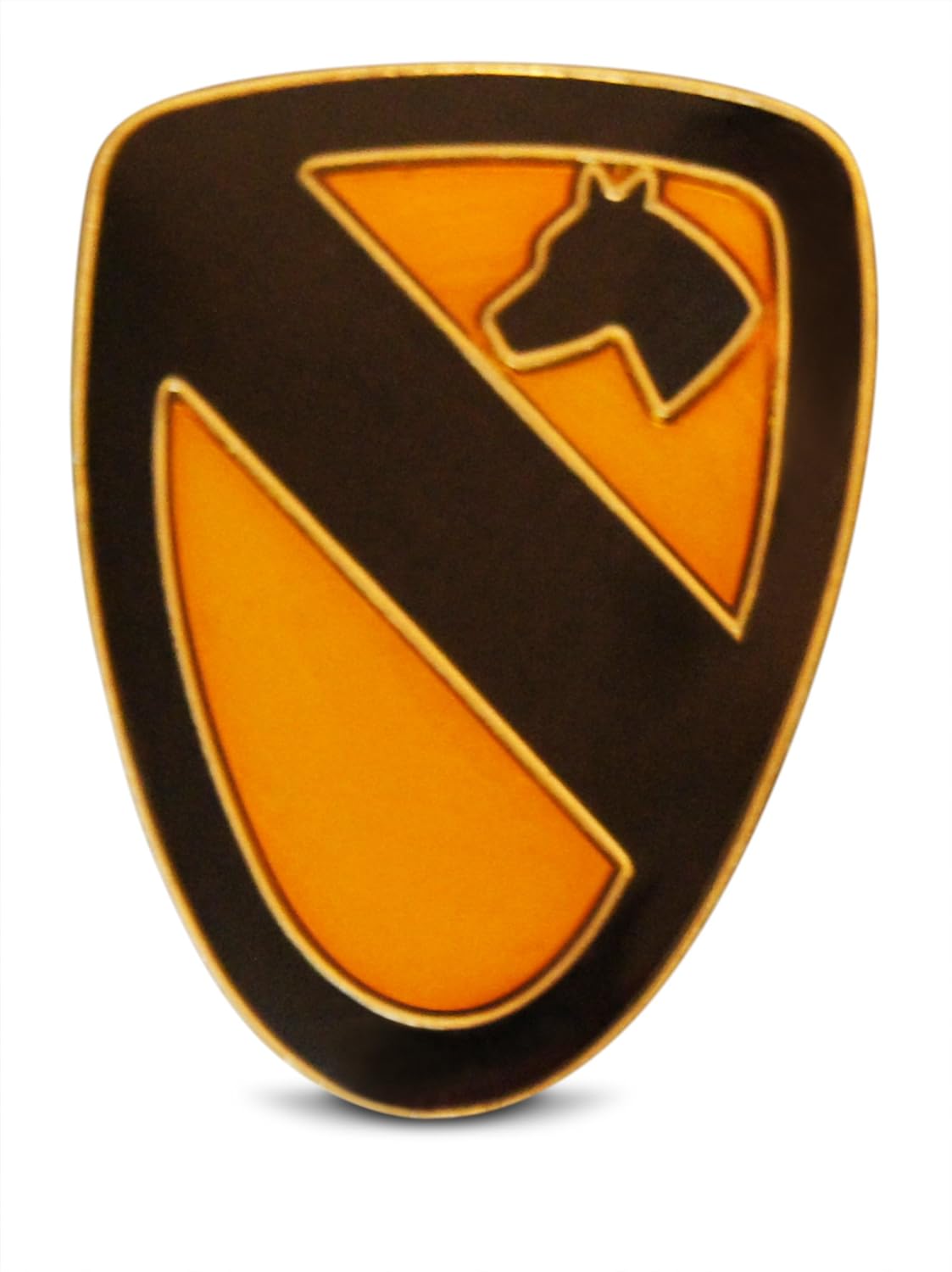 Patriotic U.S. First Cavalry Divison & American Flag Lapel or Hat Pin & Tie Tack Set with Clutch Back by Novel Merk - Image 2