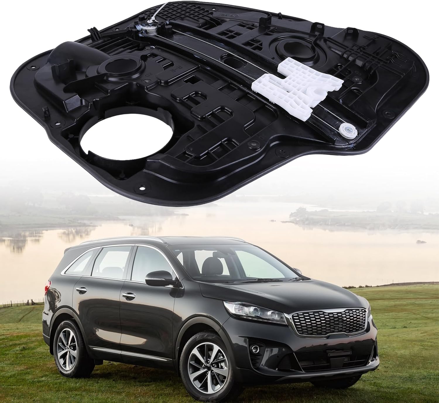 83481-C5000 Rear Right Passenger Side Power Window Regulator Compatible with Kia Sorento 2016-2020 Power Window Regulator Without Motor 2016 2017 2018 2019 2020, 83471C5000