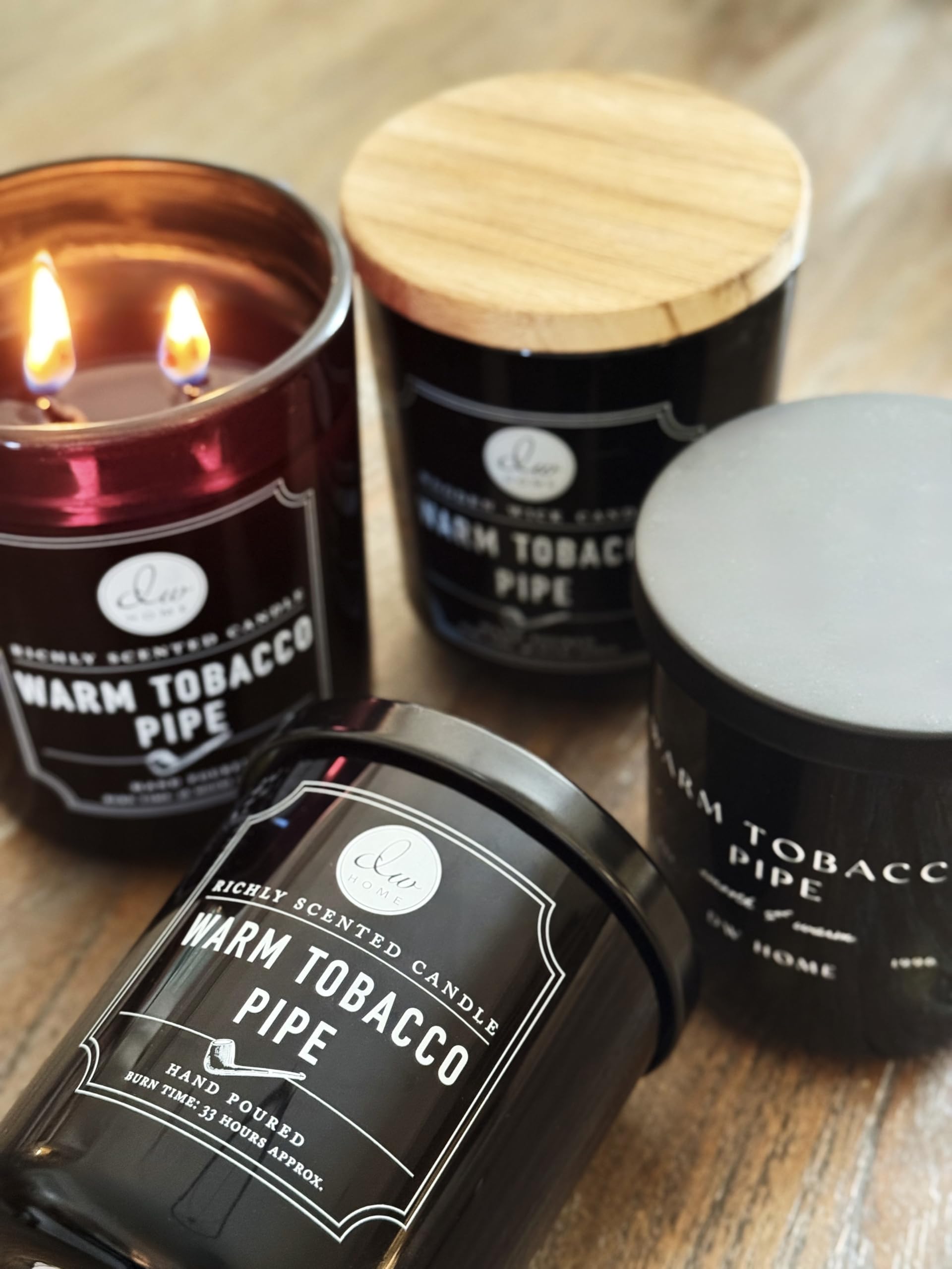 dw tobacco candle Amazon.com: DW Home Warm Tobacco Pipe Scented Candles, 9 oz Single Wick  Medium Jar, Up to 33 Hour Burn Time, Hand-Poured, Strong Long Lasting  Woodsy Fragrance, Gifts for Men & Women :