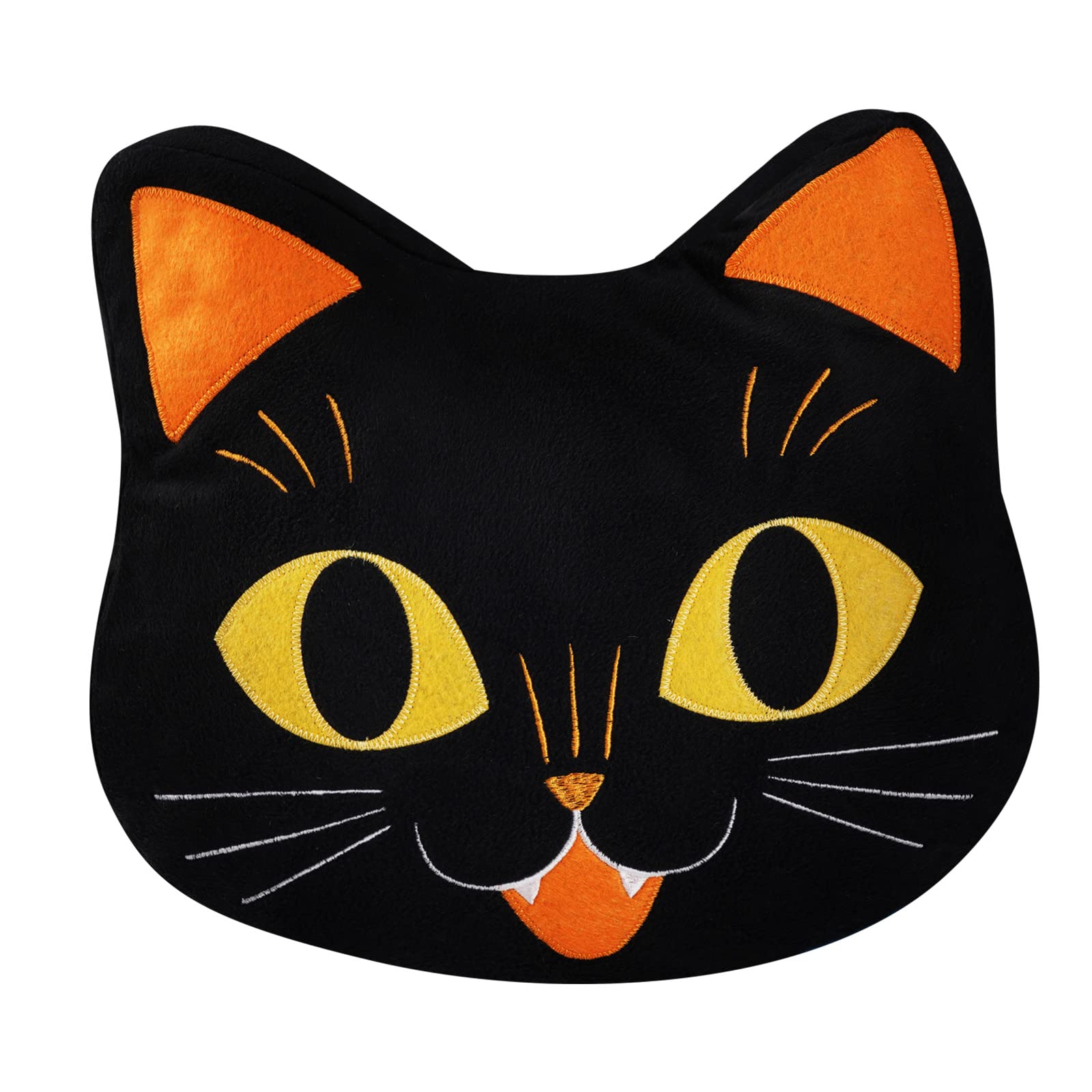 halloween black cat pillow