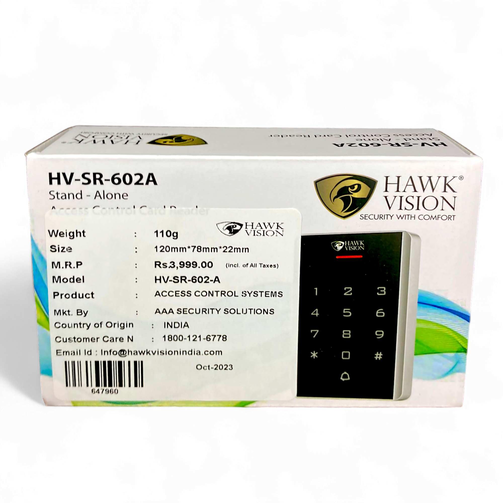 Hawk Vision HV-SR-602A Standalone RFID Access Control Reader - Easy Install